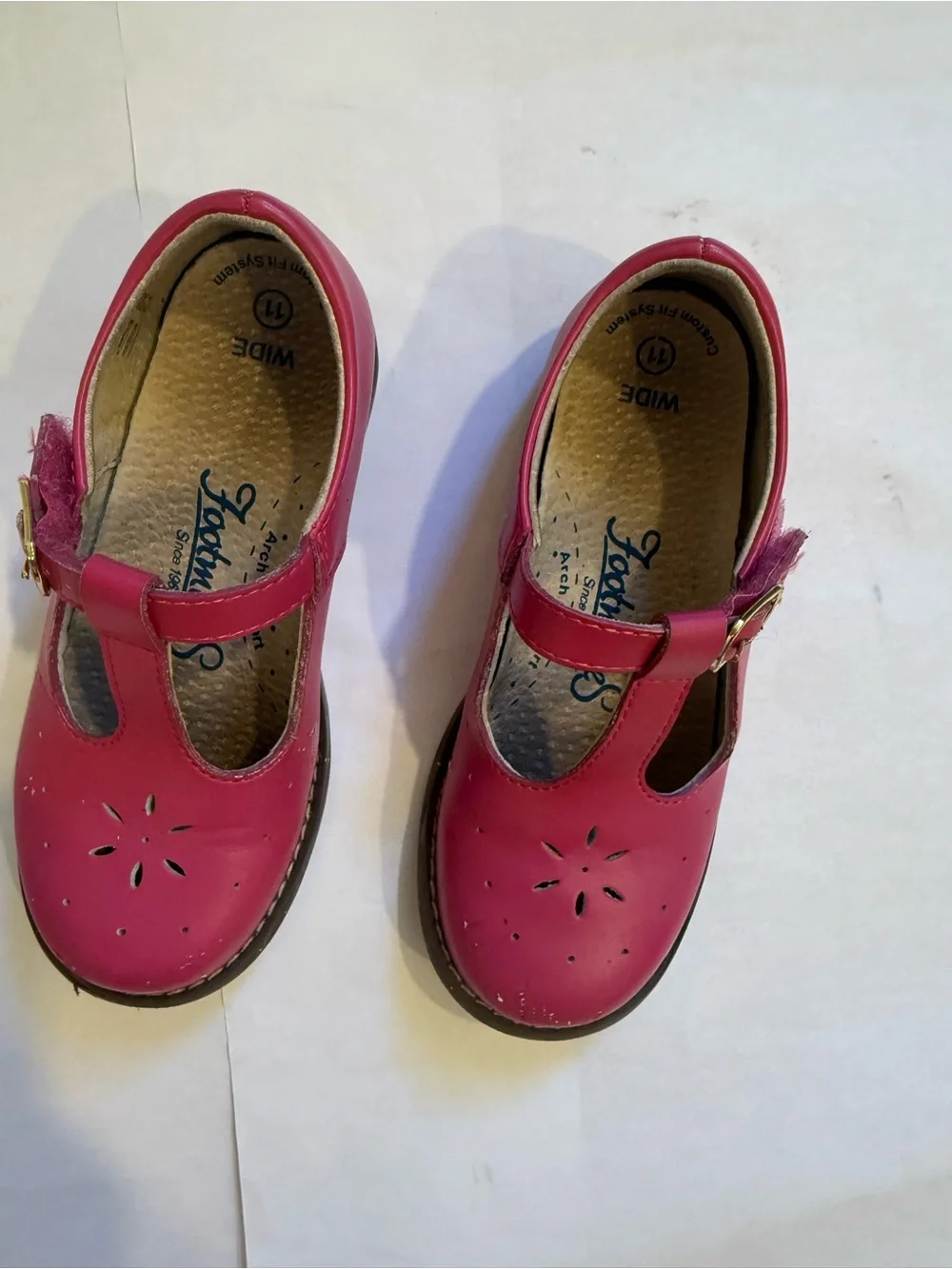 L'Amour Magenta T-Strap Dress Shoes